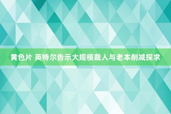 黄色片 英特尔告示大规模裁人与老本削减探求