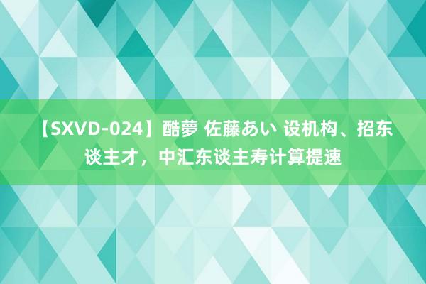 【SXVD-024】酷夢 佐藤あい 设机构、招东谈主才，中汇东谈主寿计算提速