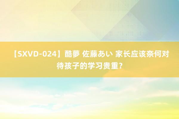 【SXVD-024】酷夢 佐藤あい 家长应该奈何对待孩子的学习贵重？